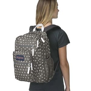 JANSPORT GREY POKADOT BACKPACK